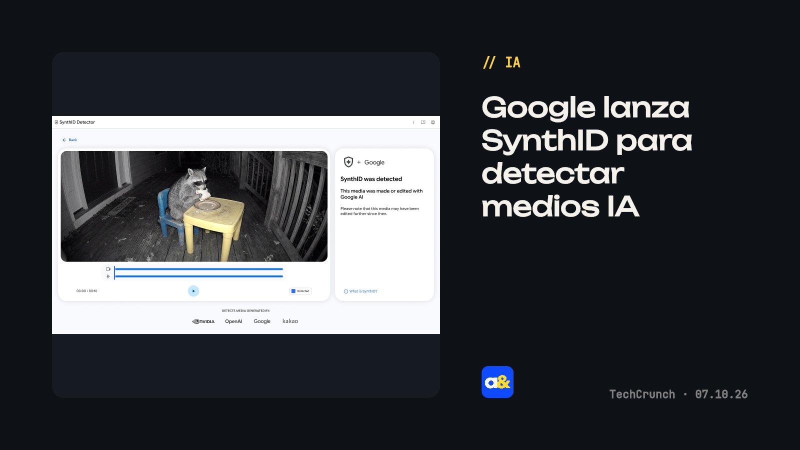 Google lanza sitio para detectar medios generados por IA