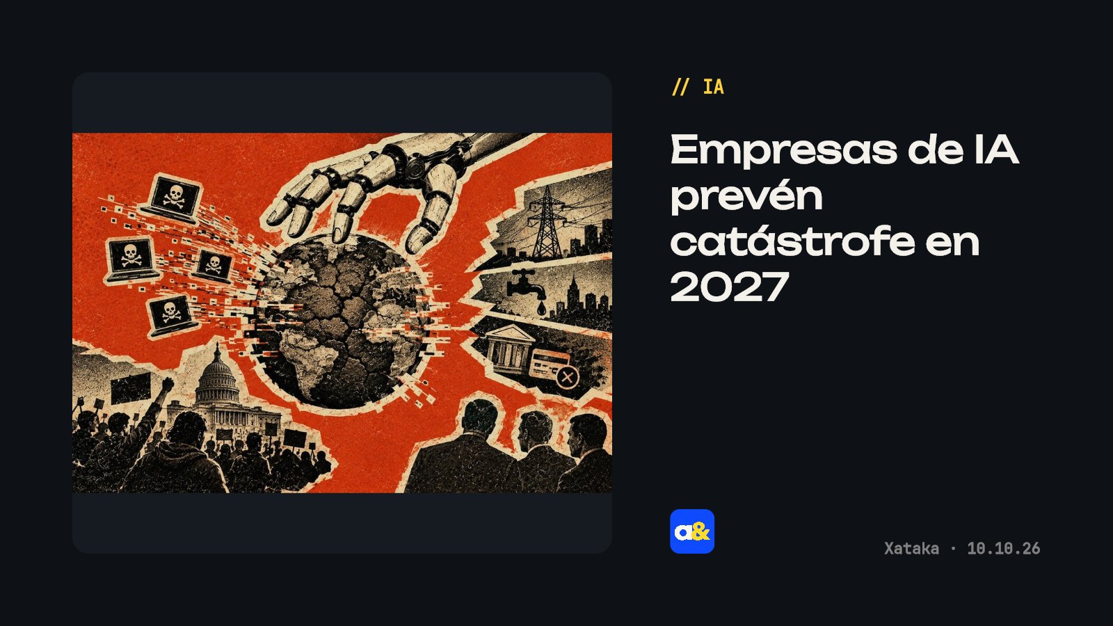 Empresas de IA se preparan para una gran catástrofe en 2027
