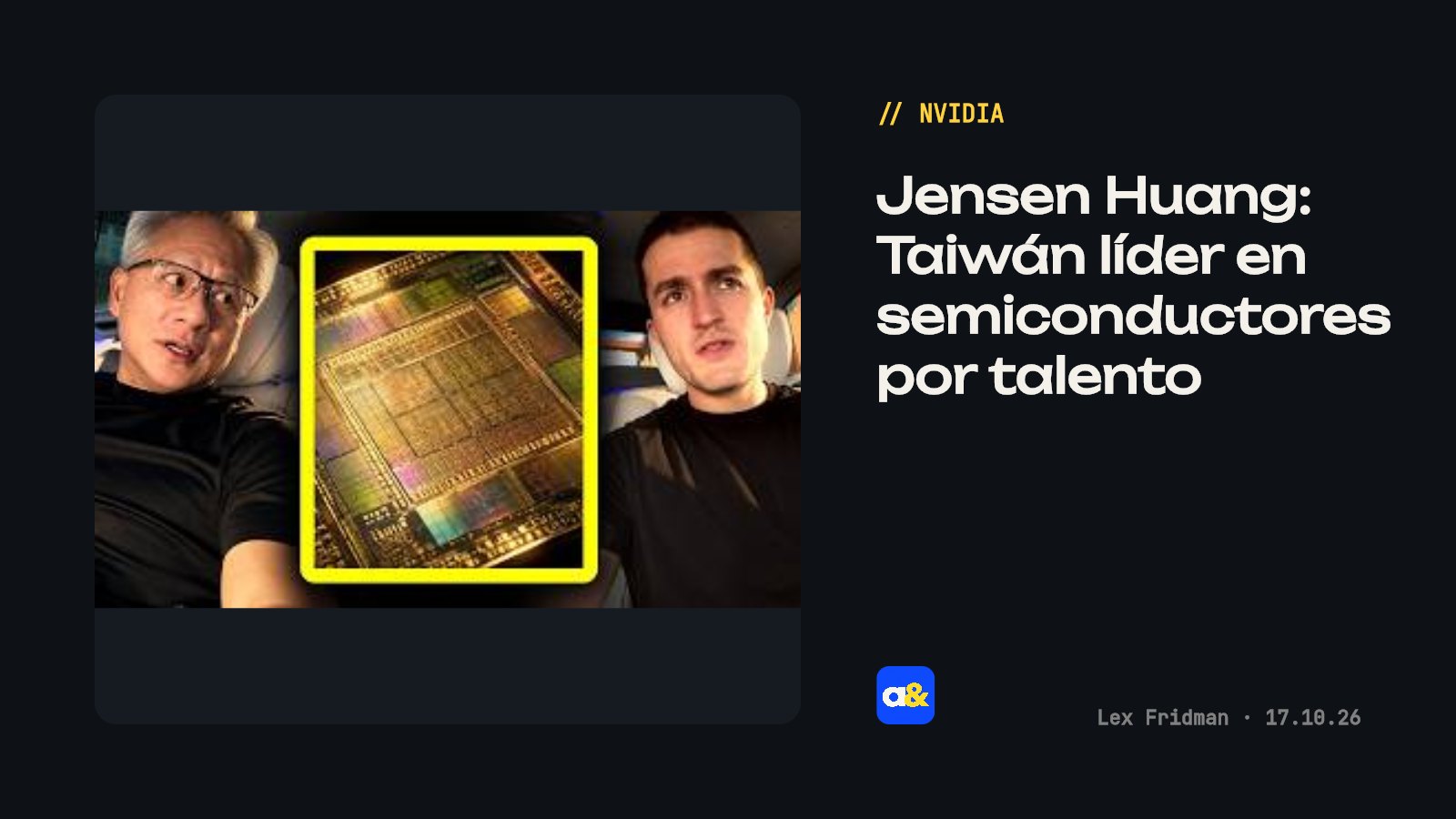 Jensen Huang explicó el éxito de Taiwán en semiconductores