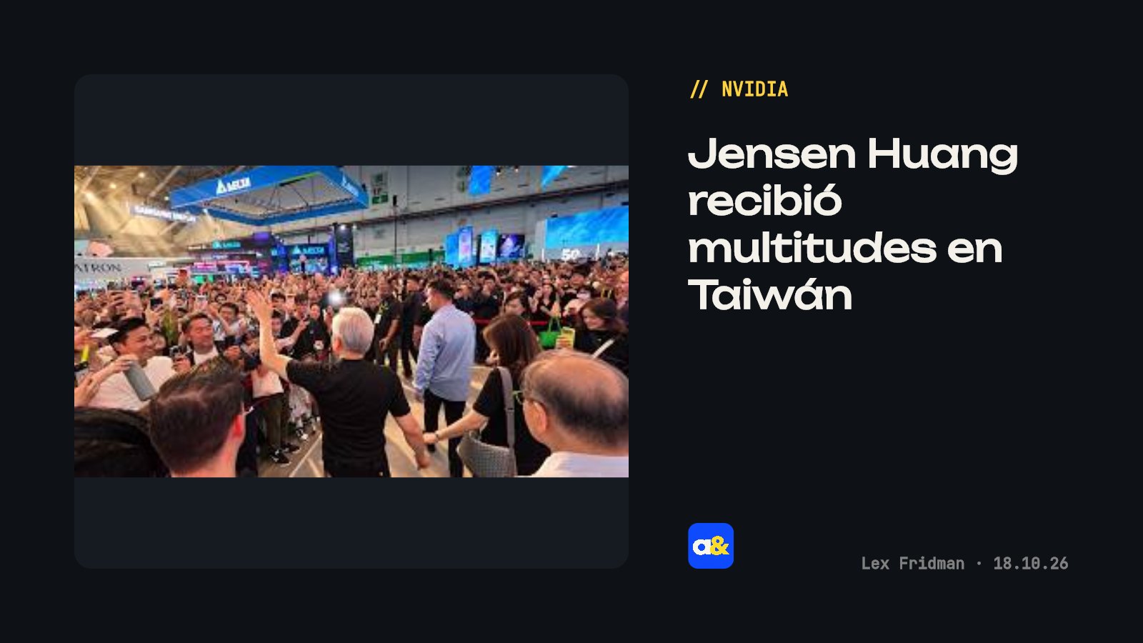 Lex Fridman entrevistó a Jensen Huang