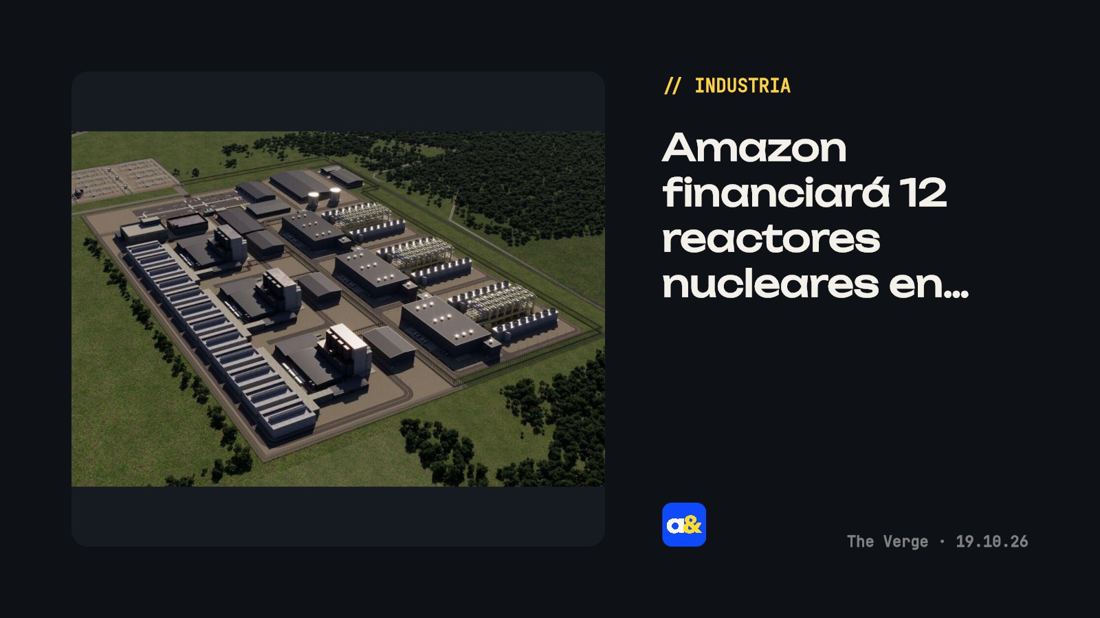 Amazon financiará una nueva planta nuclear en Indiana