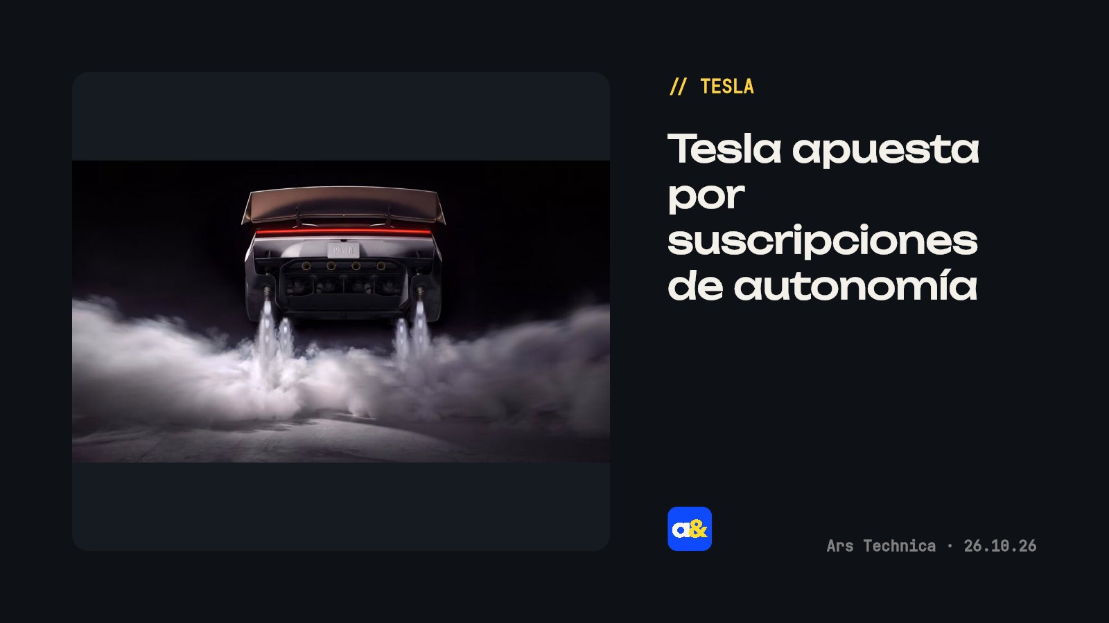 Tesla busca ganar la carrera de autonomía con nuevas suscripciones