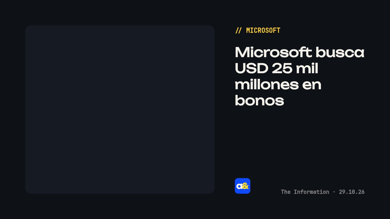 Microsoft busca recaudar USD 25 mil millones en venta de bonos