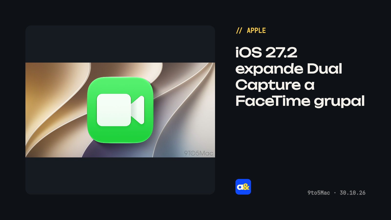 iOS 27.2 añadió nuevas funciones a FaceTime