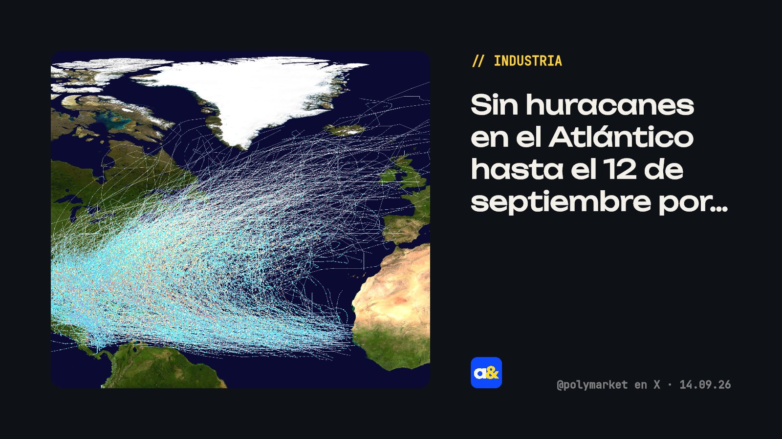 Sin huracanes en el Atlántico hasta el 12 de septiembre por primera vez desde 1966