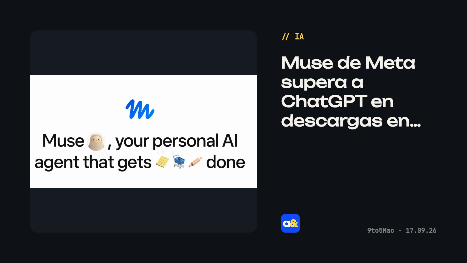 Meta AI lanzó la app Muse de IA para iPhone y Mac