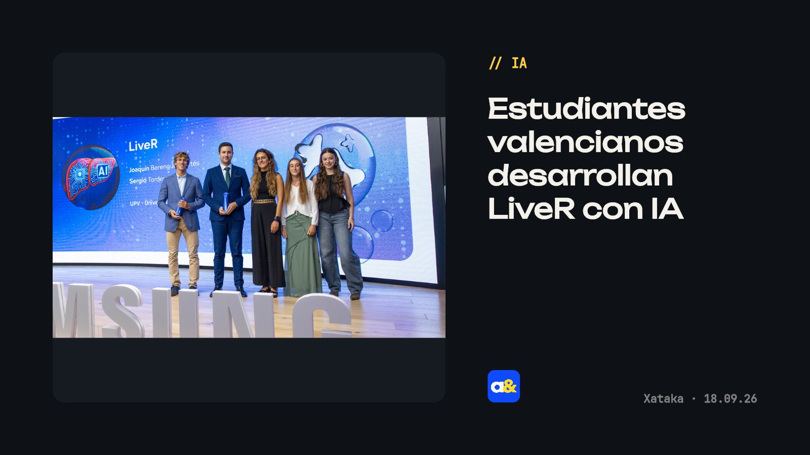 Estudiantes valencianos crean 'Tinder' de trasplantes de hígado con IA