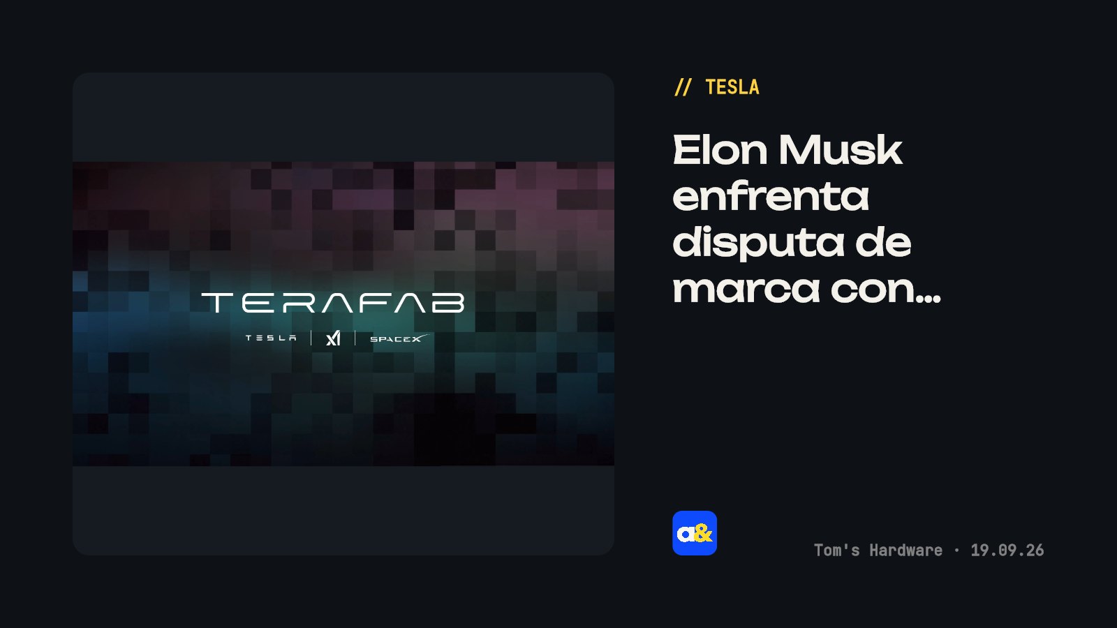 Terafab de Elon Musk enfrenta disputa de marca