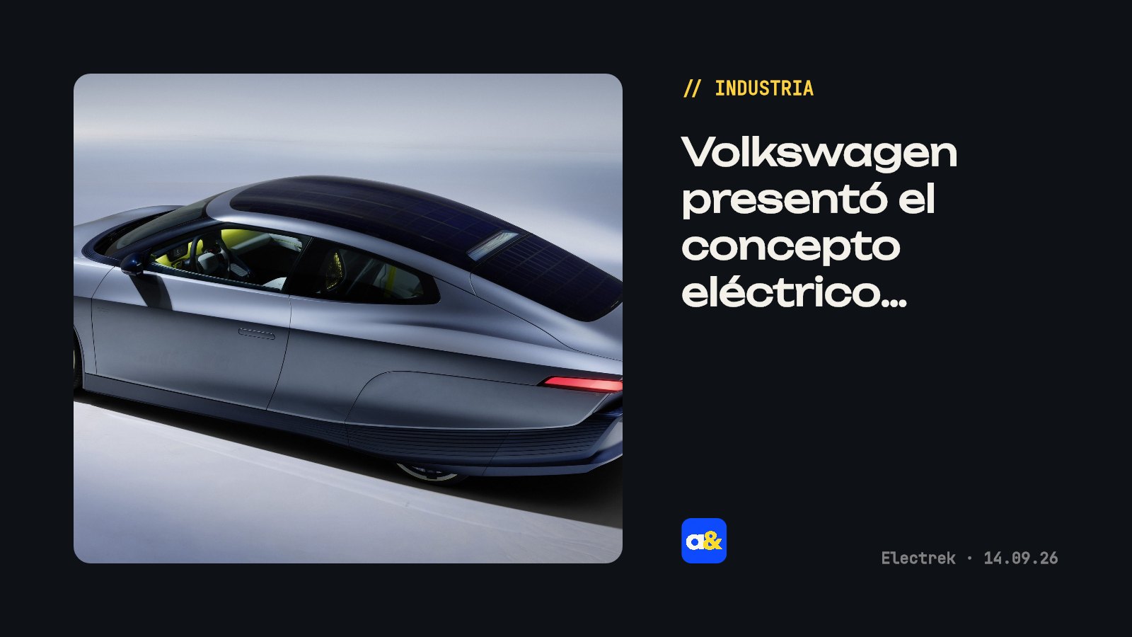 Volkswagen presentó el concepto eléctrico Mission Efficiency