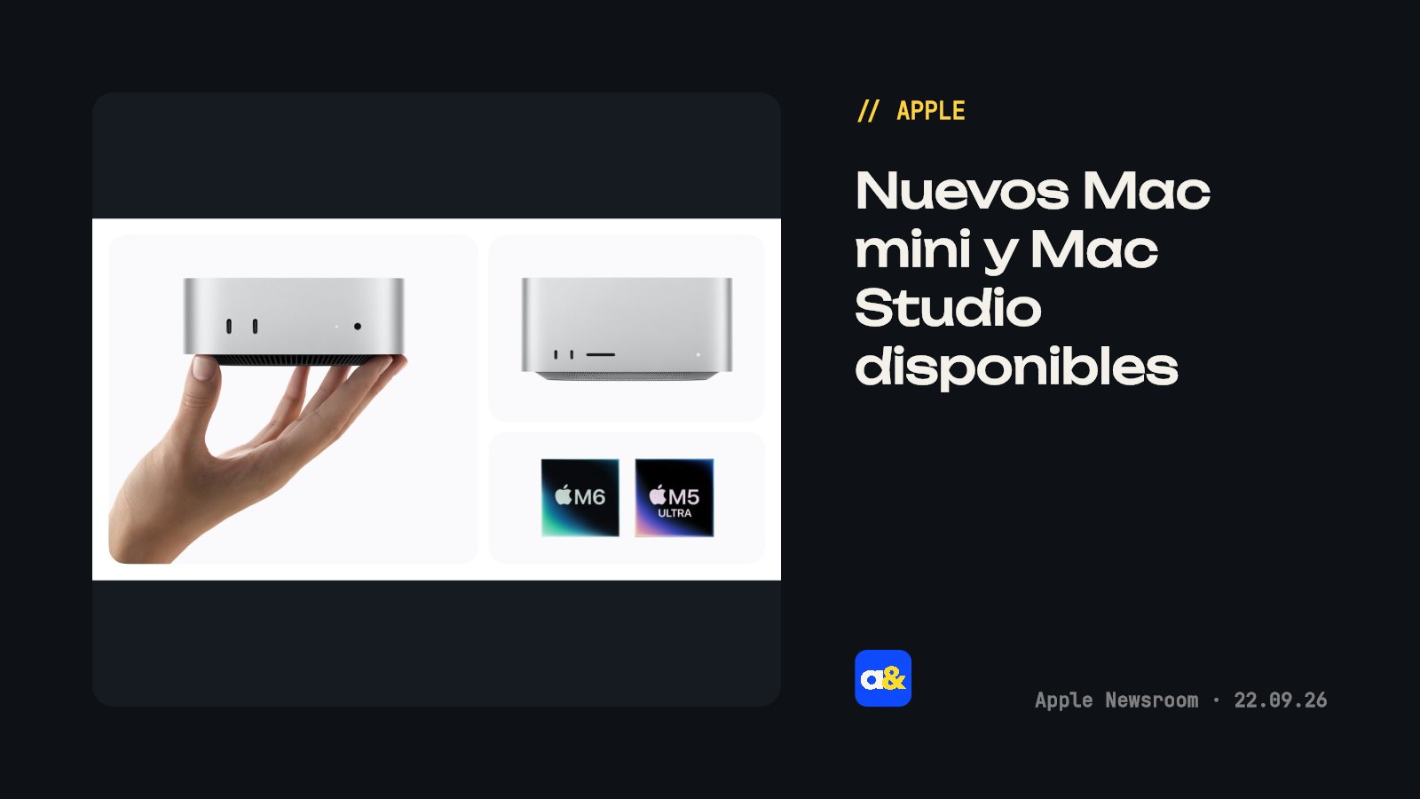Mac mini y Mac Studio ya disponibles