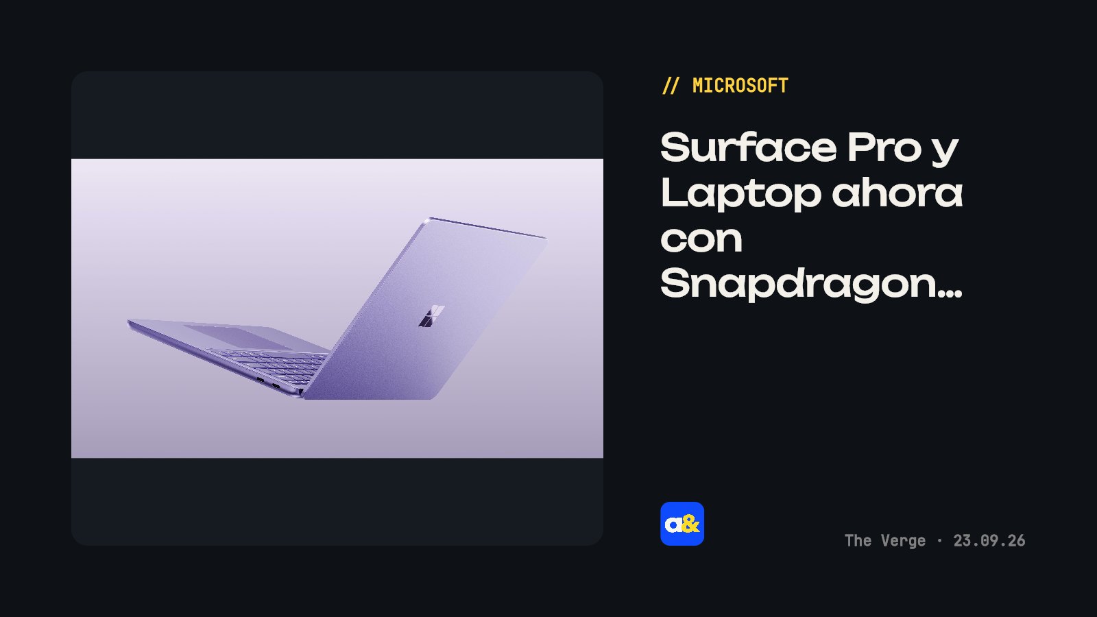 Microsoft renovó Surface Pro y Laptop con Snapdragon X2 Plus