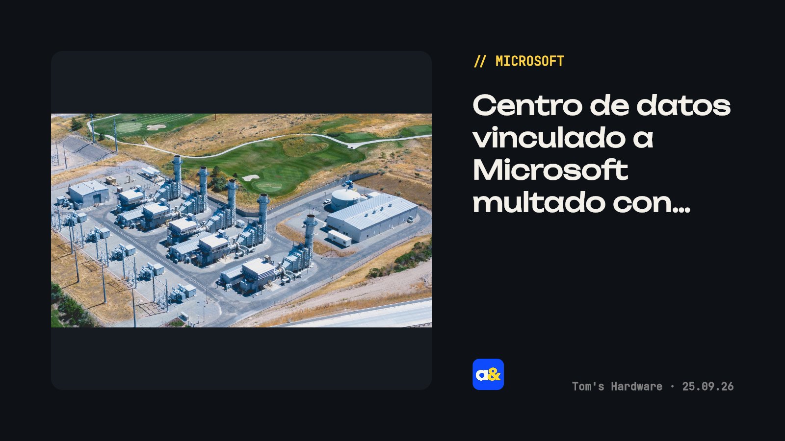 Multa récord a centro de datos vinculado a Microsoft en New Jersey
