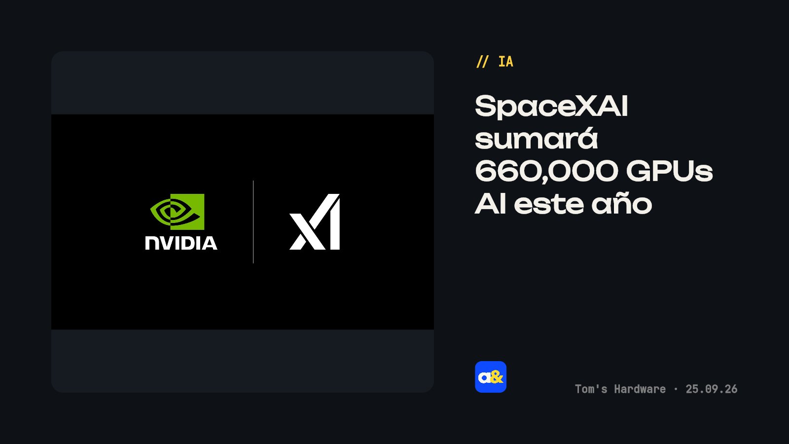 SpaceXAI planea añadir 660,000 GPUs AI este año