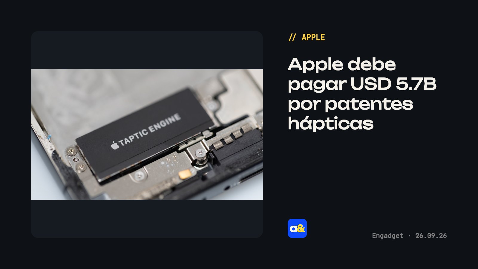 Apple enfrenta veredicto de USD 5.7B por infracción de patentes