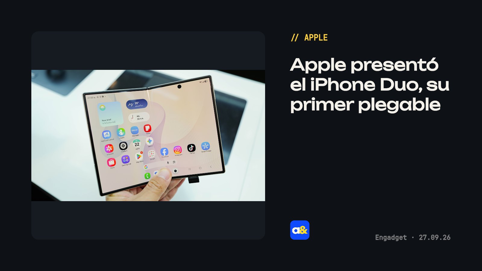 Apple podría revolucionar el mercado de los plegables con el iPhone Duo