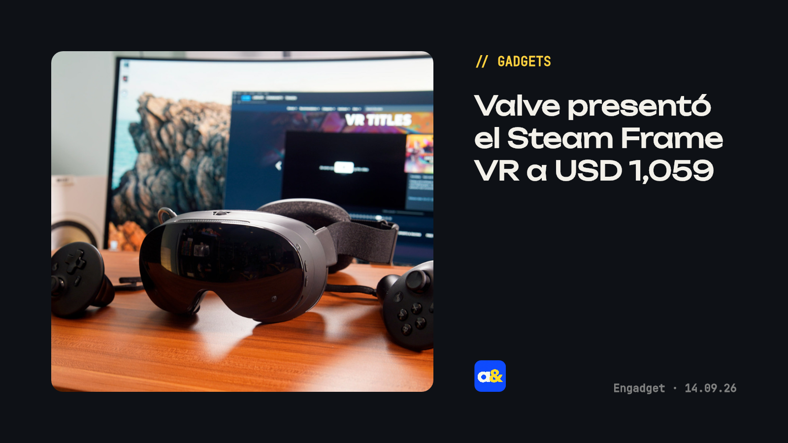 Valve presentó el Steam Frame VR a USD 1,059