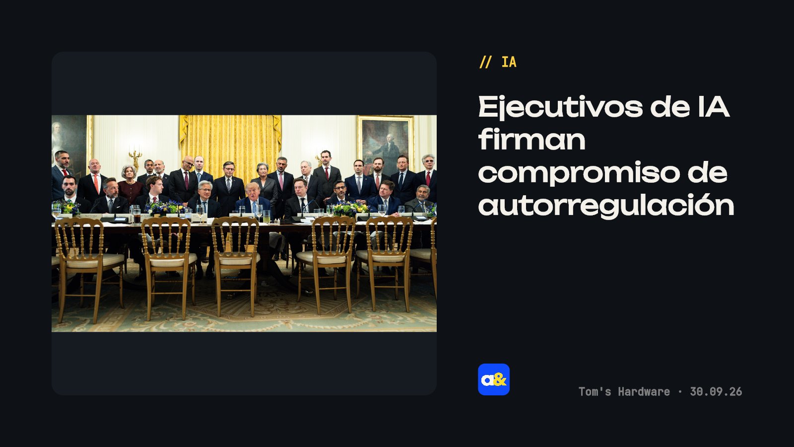Ejecutivos de AI prometen autorregulación