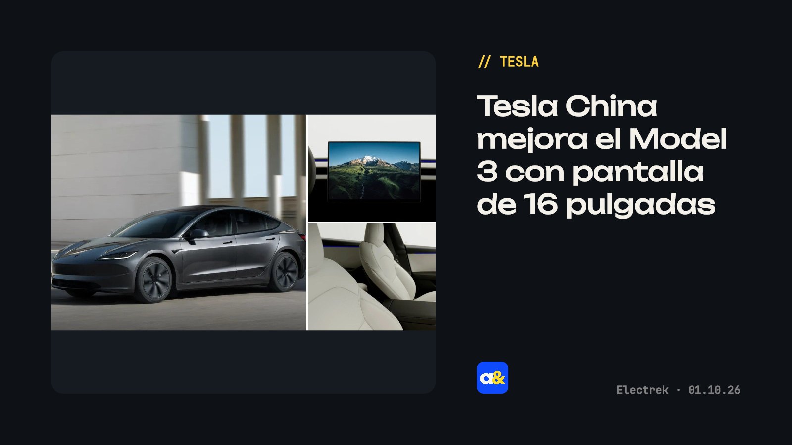 Tesla mejora el Model 3 en China