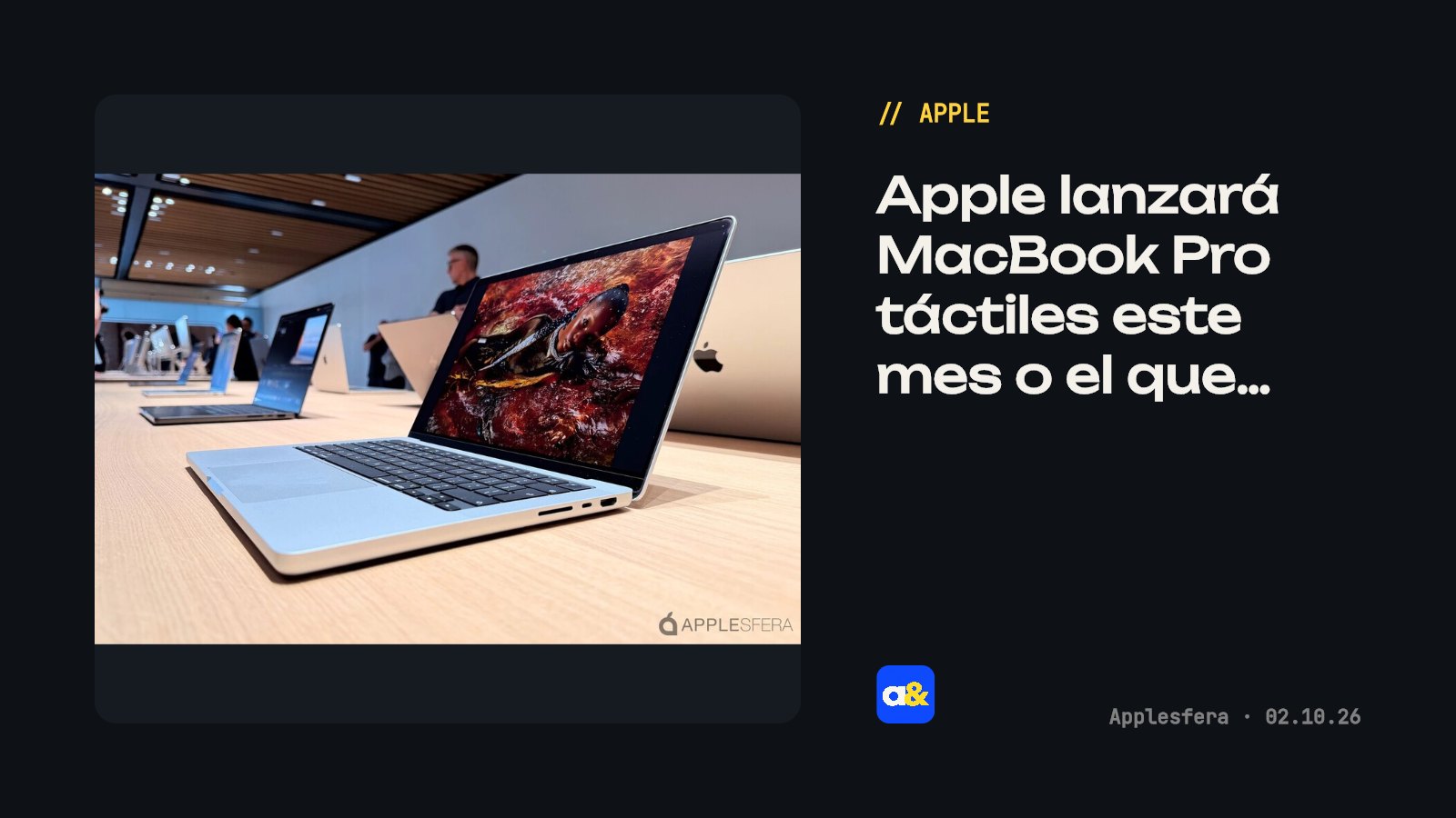 Apple lanzará MacBook Pro táctiles según Gurman