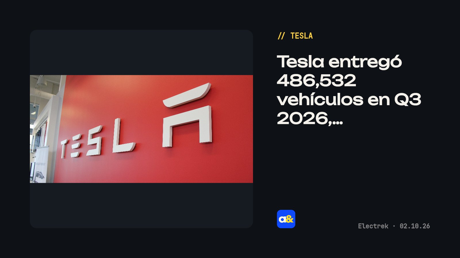 Tesla entrega menos vehículos en Q3 2026 pero supera estimaciones