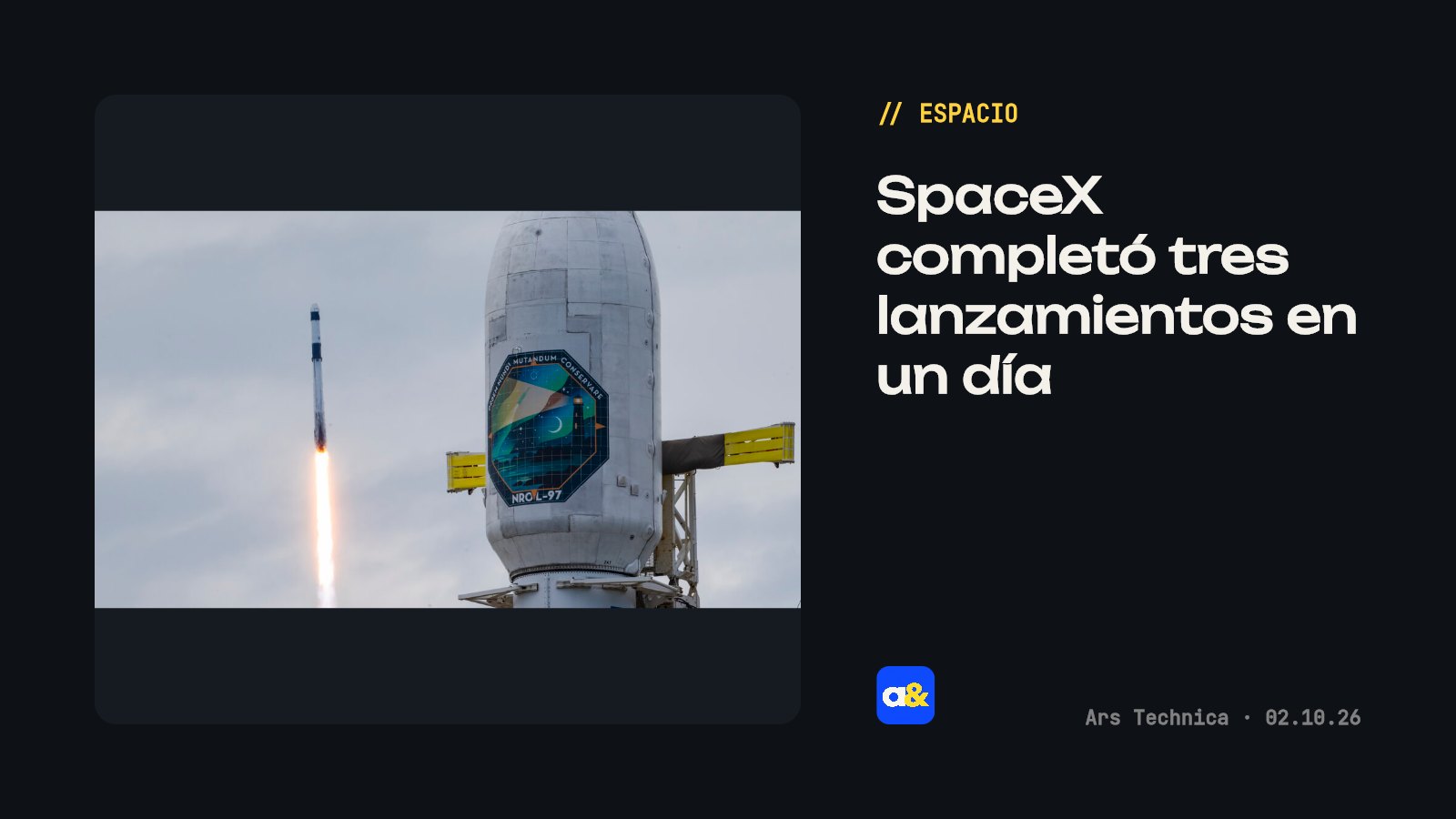 SpaceX completa tres lanzamientos en un día