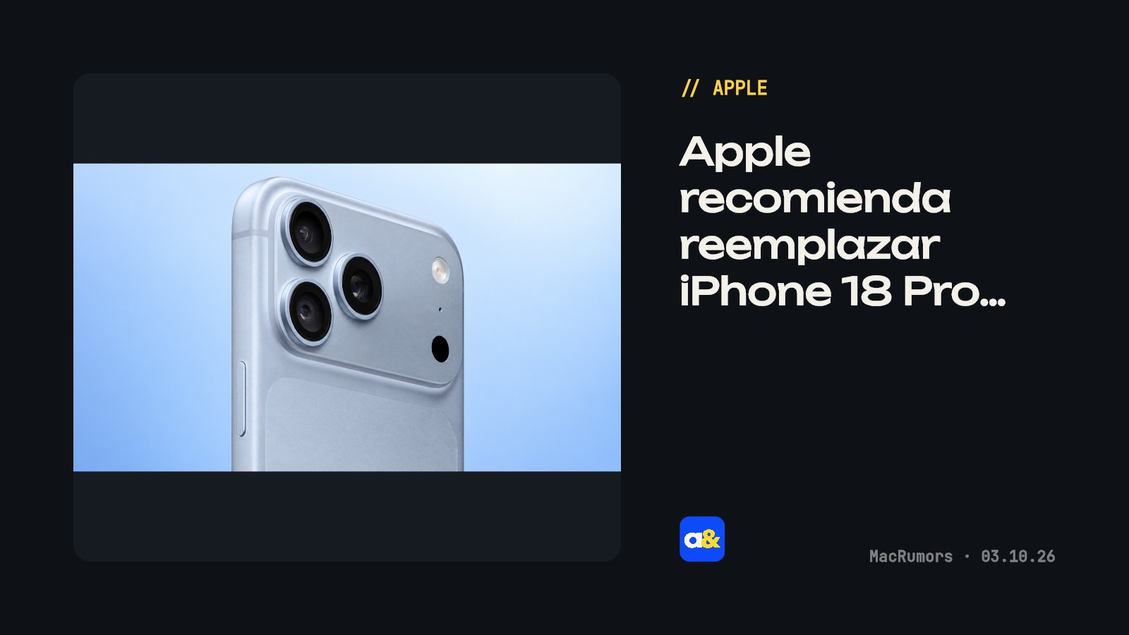 Apple confirmó problema con el iPhone 18 Pro Max en red AT&T