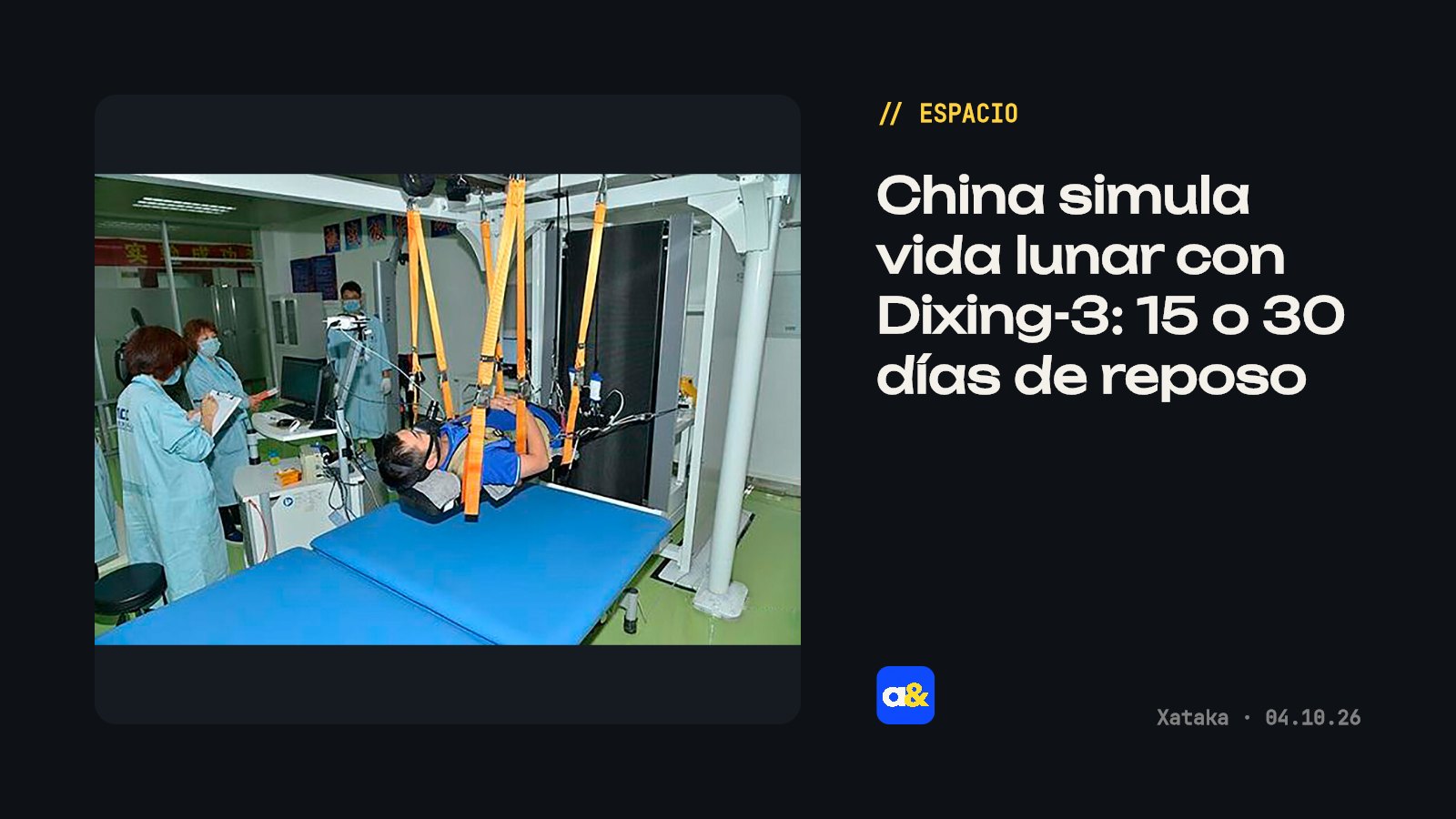 China planea misión lunar, simula 30 días en cama