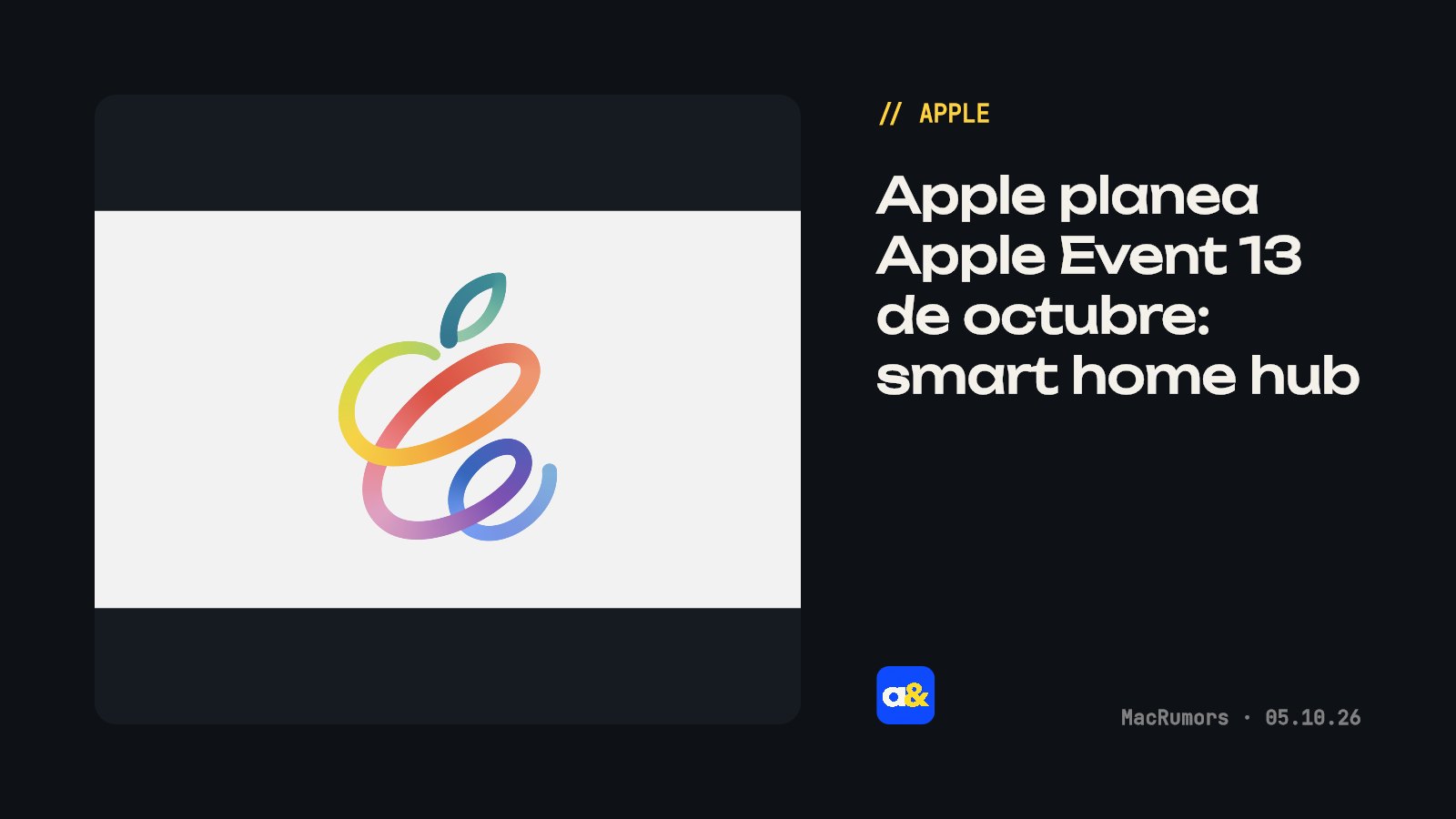 Evento de Apple planeado para el 13 de octubre